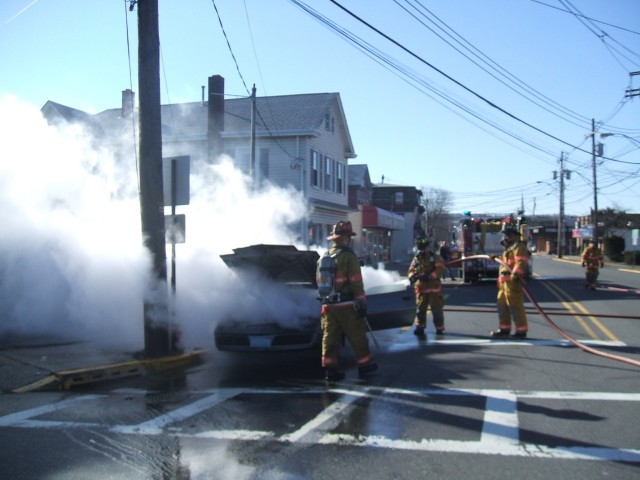 Car fire @ Rte 202 & Yawpo Ave.